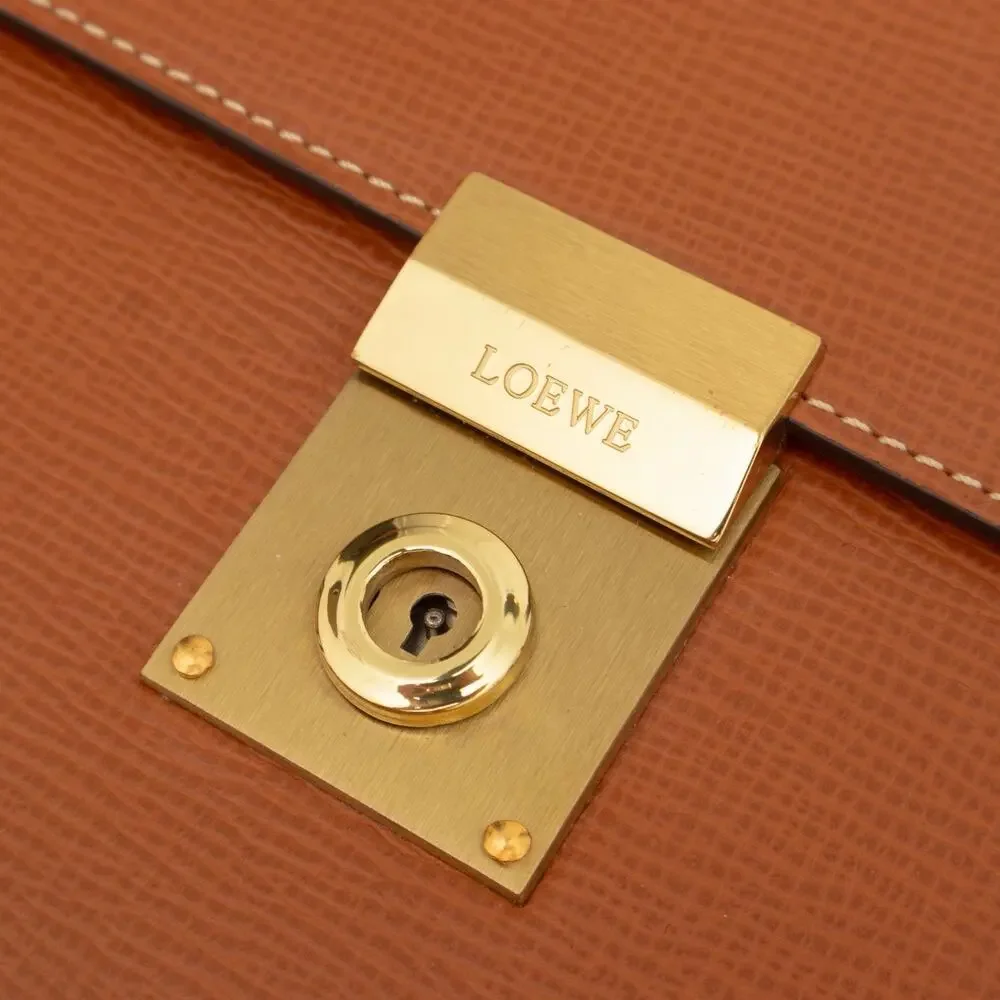 LOEWE Anagram Embossing Leather Clutch Bag Brown 13-15” Laptop Case Sleeve